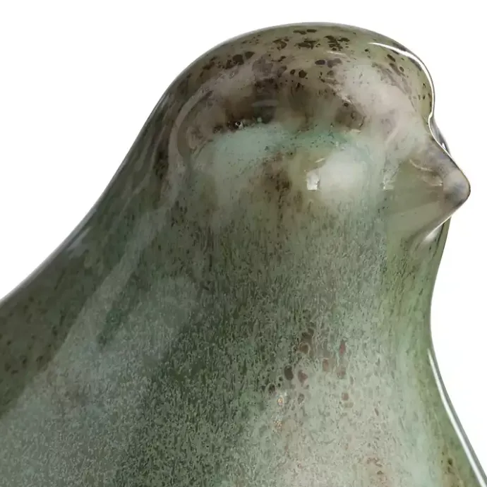 Clearance Kirklands Home Glazed Ceramic Bird Figurines, Set of 3 Green