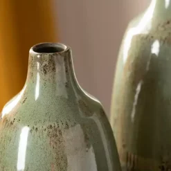 Online Kirklands Home Glazed Ceramic Vases, Set of 2 Green