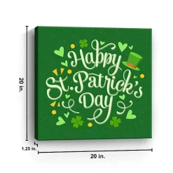 Sale Kirklands Home Happy St. Patrick's Day Canvas Art Print Green