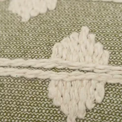 Clearance Kirklands Home Green Heathered Embroidered Diamond Throw Pillow