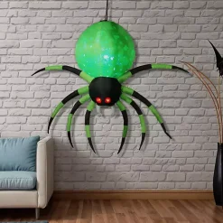Kirklands Home Inflatable Disco Light Spider Green