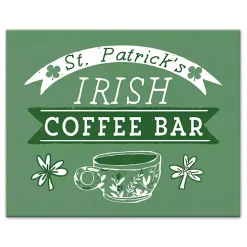 Outlet Kirklands Home Green Irish Coffee Bar Canvas Art Print