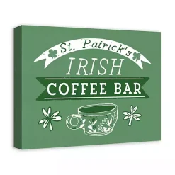 Outlet Kirklands Home Green Irish Coffee Bar Canvas Art Print