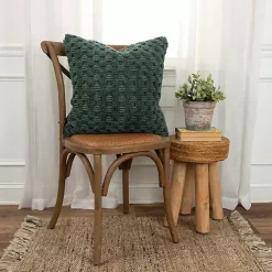 Clearance Kirklands Home Looped Cotton Throw Pillow Green