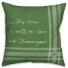 Clearance Kirklands Home Green Love and Shenanigans Pillow