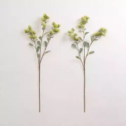 Sale Kirklands Home Lucky Berry Sprays, Set of 2 Green