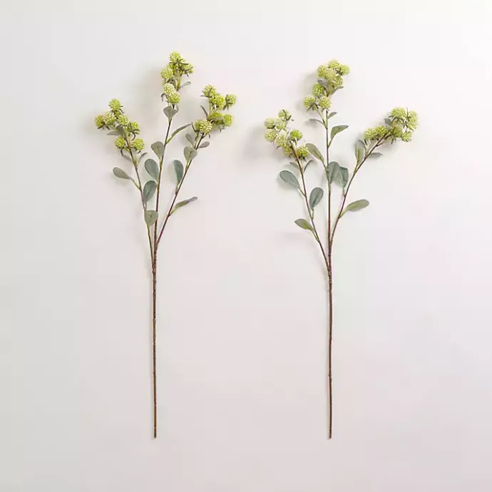 Sale Kirklands Home Lucky Berry Sprays, Set of 2 Green