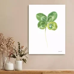 Discount Kirklands Home Green Lucky Clover Canvas Art Print