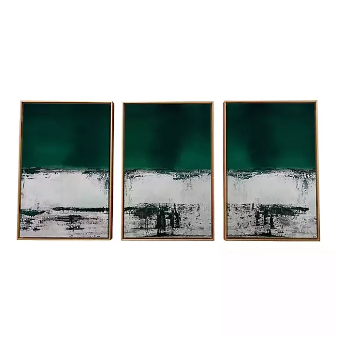 Kirklands Home Green Malachite Canvas Art Prints, Set of 3