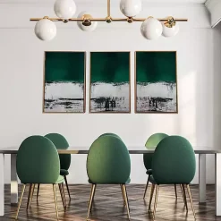 Kirklands Home Green Malachite Canvas Art Prints, Set of 3