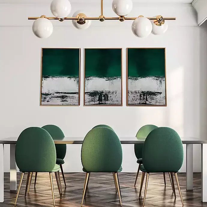 Kirklands Home Green Malachite Canvas Art Prints, Set of 3