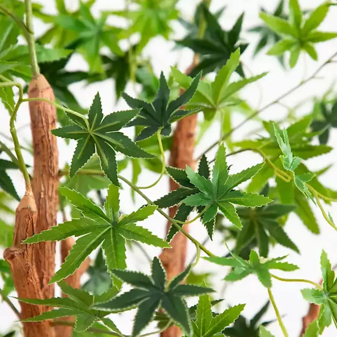 Best Kirklands Home Green Maple Tree in Black Planter