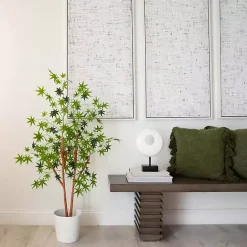 Best Kirklands Home Green Maple Tree in Black Planter