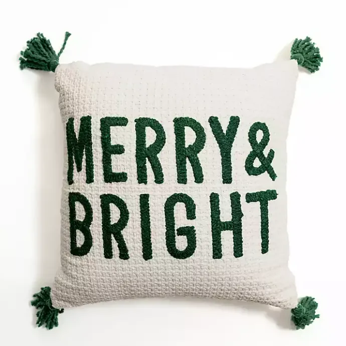 Online Kirklands Home Green Merry and Bright Pillow