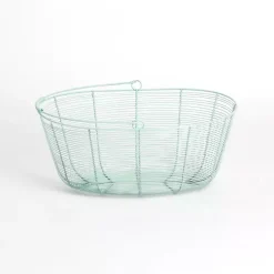 Sale Kirklands Home Metal Wire Basket with Handle Green