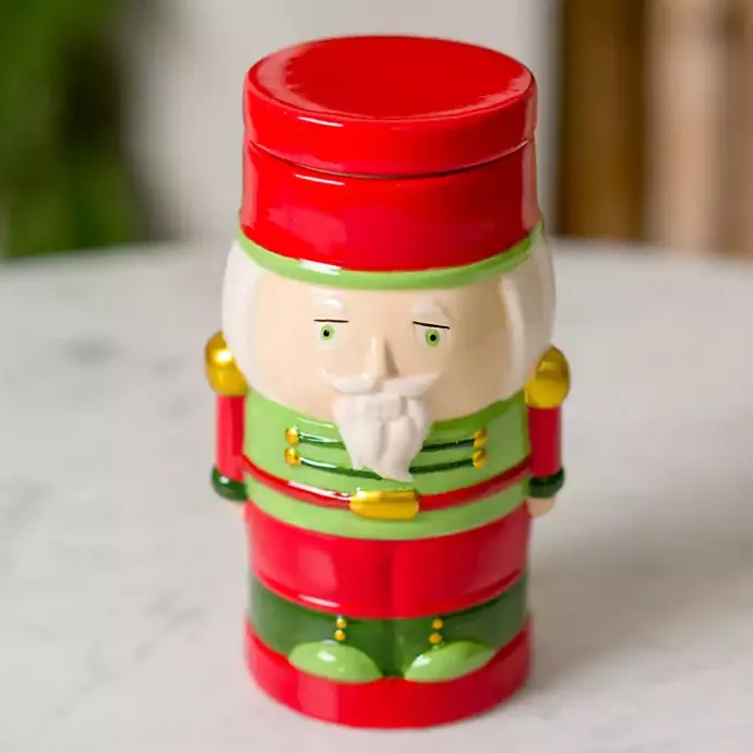 Best Kirklands Home Green Nutcracker Balsam & Cedar Jar Candle Red