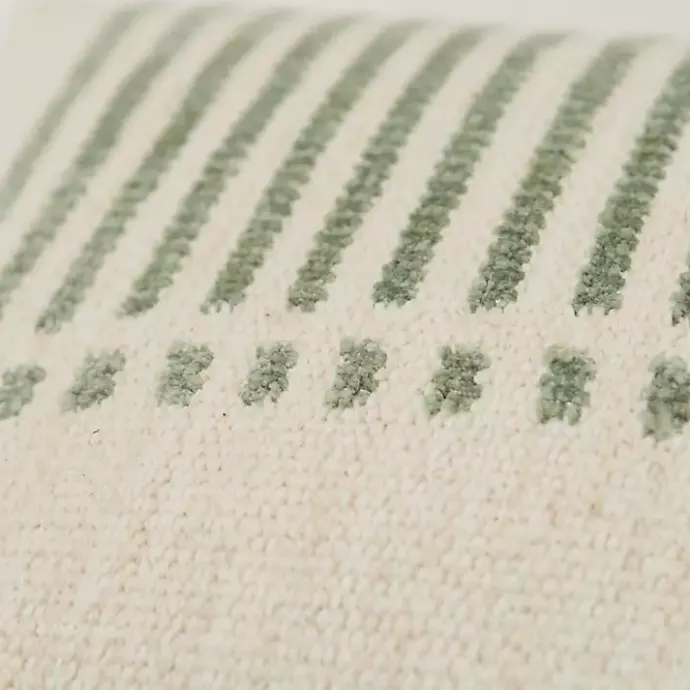 Clearance Kirklands Home Offset Colorblock Stripe Throw Pillow Green