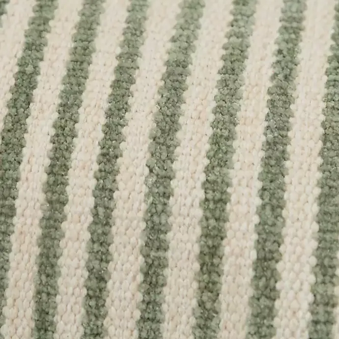 Clearance Kirklands Home Offset Colorblock Stripe Throw Pillow Green