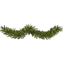 Online Kirklands Home Pine Clear LED Garland Green