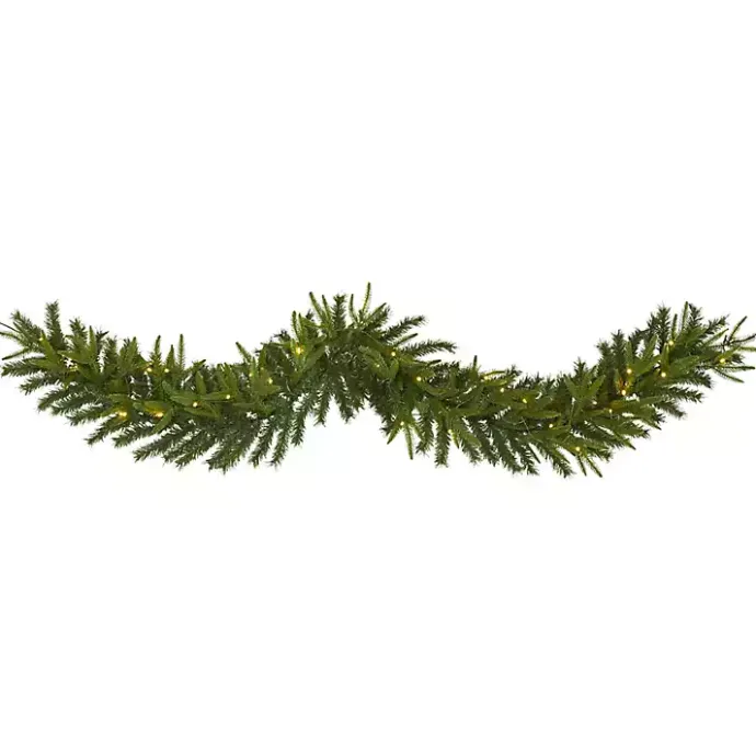 Online Kirklands Home Pine Clear LED Garland Green