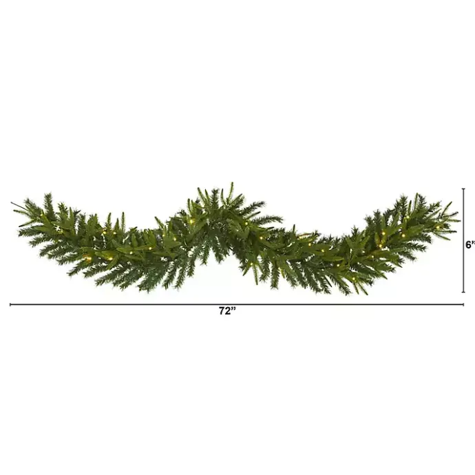 Online Kirklands Home Pine Clear LED Garland Green