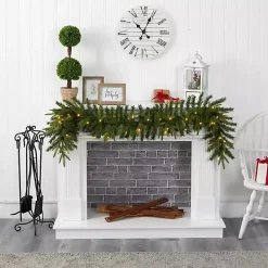 Online Kirklands Home Pine Clear LED Garland Green