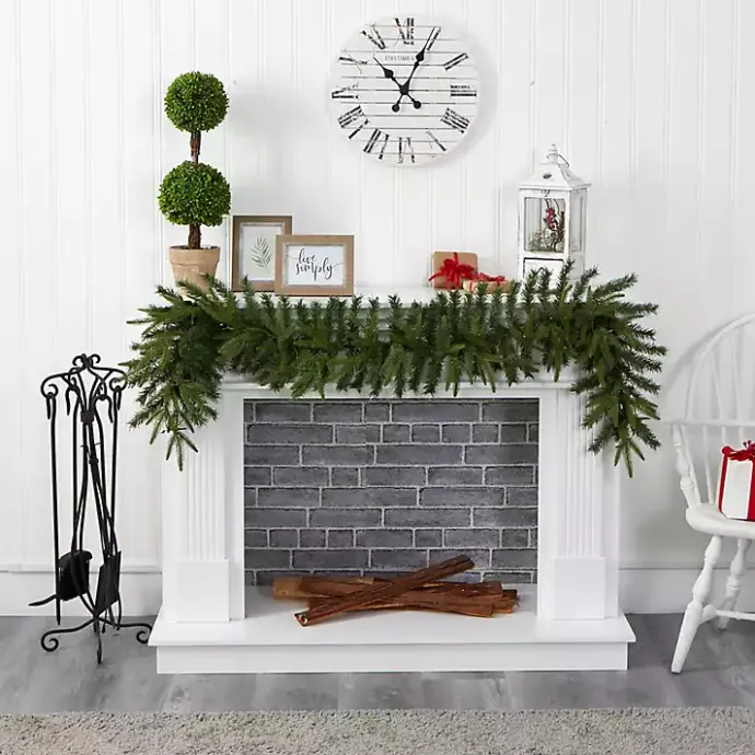 Online Kirklands Home Pine Clear LED Garland Green