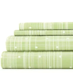 Outlet Kirklands Home Plaid Polka Dot 3-pc. Twin Sheet Set Green