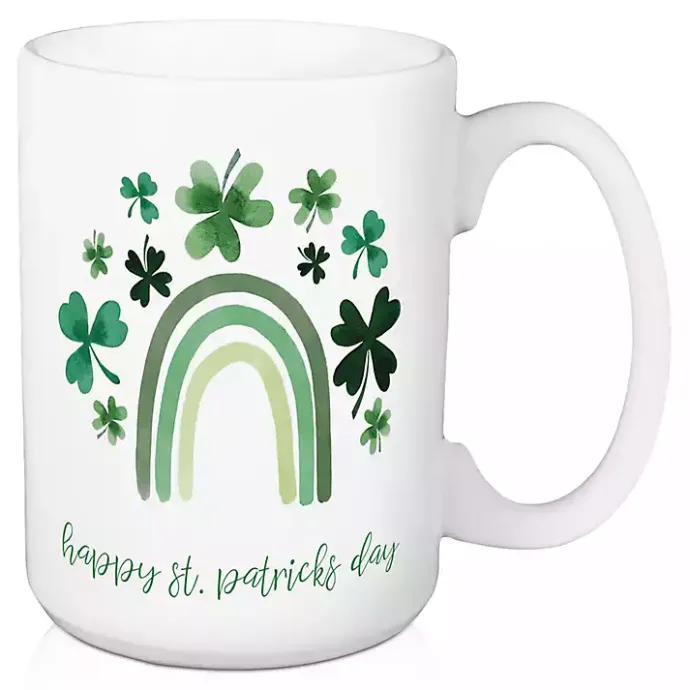 Sale Kirklands Home Green Rainbow St. Patrick's Day Mugs, Set of 2