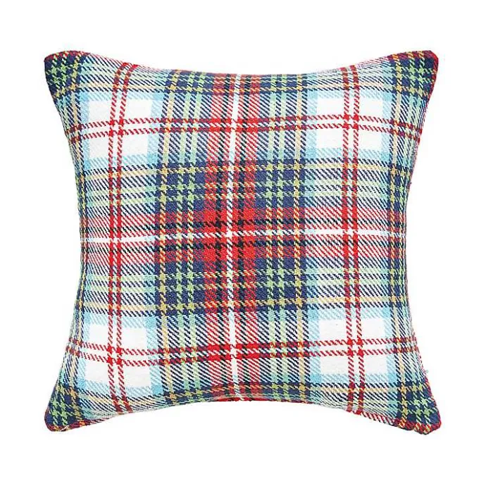 Clearance Kirklands Home Green Red Blue Morris Plaid Christmas Throw Pillow Multi