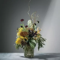 Sale Kirklands Home Round Ribbed Glass Vase Green