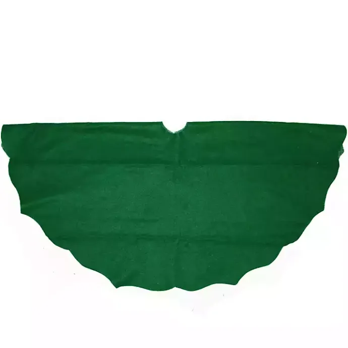 Hot Kirklands Home Scalloped Christmas Tree Skirt, 38 in. Green