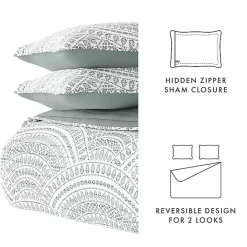 Sale Kirklands Home Green Scalloped Reversible 2-pc. Twin Quilt Set