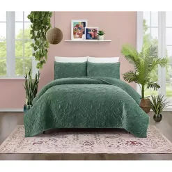 Outlet Kirklands Home Secret Garden 3-pc. Full/Queen Quilt Set Green