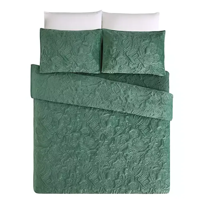 Outlet Kirklands Home Secret Garden 3-pc. Full/Queen Quilt Set Green