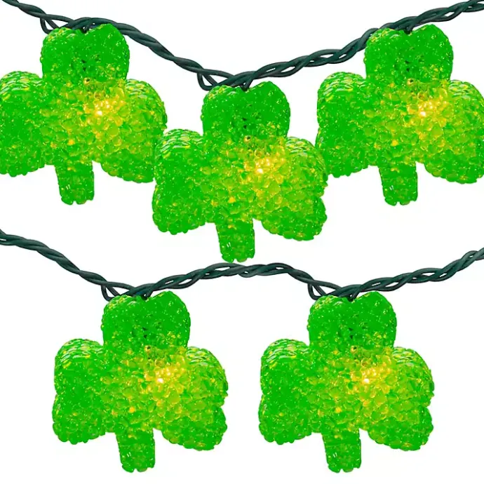 Clearance Kirklands Home Green Shamrock String Lights