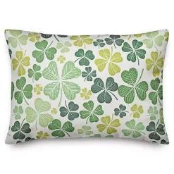 Discount Kirklands Home Shamrocks Indoor/Outdoor Lumbar Pillow Green
