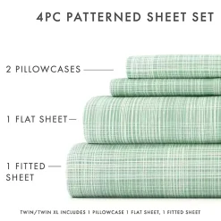 New Kirklands Home Soft Thatch 3-pc. Twin Sheet Set Green