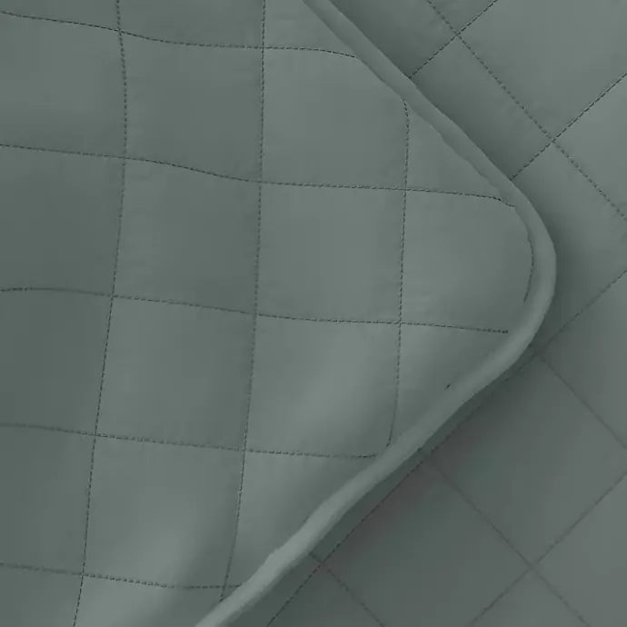 Outlet Kirklands Home Stitched Diamond 2-pc. Twin Quilt Set Green