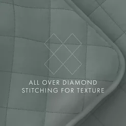 Outlet Kirklands Home Stitched Diamond 2-pc. Twin Quilt Set Green