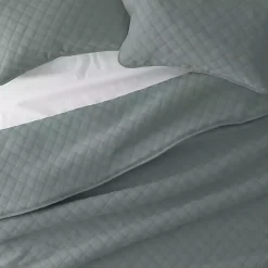 Hot Kirklands Home Stitched Diamond 3-pc. King Quilt Set Green