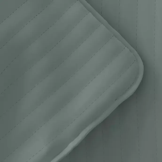 Outlet Kirklands Home Stitched Stripes 3-pc. King Quilt Set Green