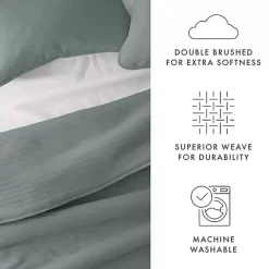 Outlet Kirklands Home Stitched Stripes 3-pc. King Quilt Set Green