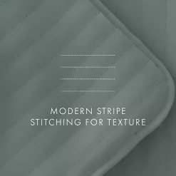 Outlet Kirklands Home Stitched Stripes 3-pc. King Quilt Set Green