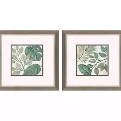 Best Kirklands Home Green Summer Leaves Framed Art Prints, Set of 2