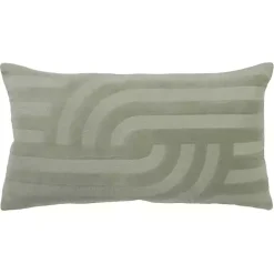 Sale Kirklands Home Velvet Abstract Stripe Lumbar Pillow Green