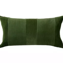 Hot Kirklands Home Velvet Corduroy Lumbar Pillow Green