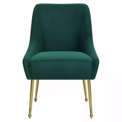 Discount Kirklands Home Velvet Gold Maxine Dining Chair Green