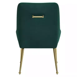 Discount Kirklands Home Velvet Gold Maxine Dining Chair Green