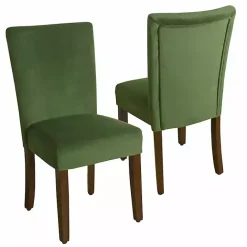 Online Kirklands Home Velvet Parsons Chairs, Set of 2 Green